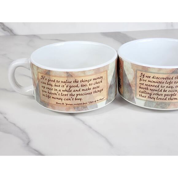 Chicken Bowl Soup Mug Cup For The Soul Giftco Kitchen Dinnerware x2 Vintage - Picture 2 of 13